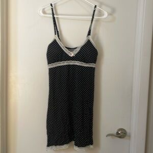 Black-and-white polkadotted, baby doll